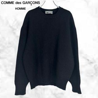 コムデギャルソンオム(COMME des GARCONS HOMME)の【80's】コムデギャルソンオム リブ編みニットセーター ローゲージ 黒(ニット/セーター)