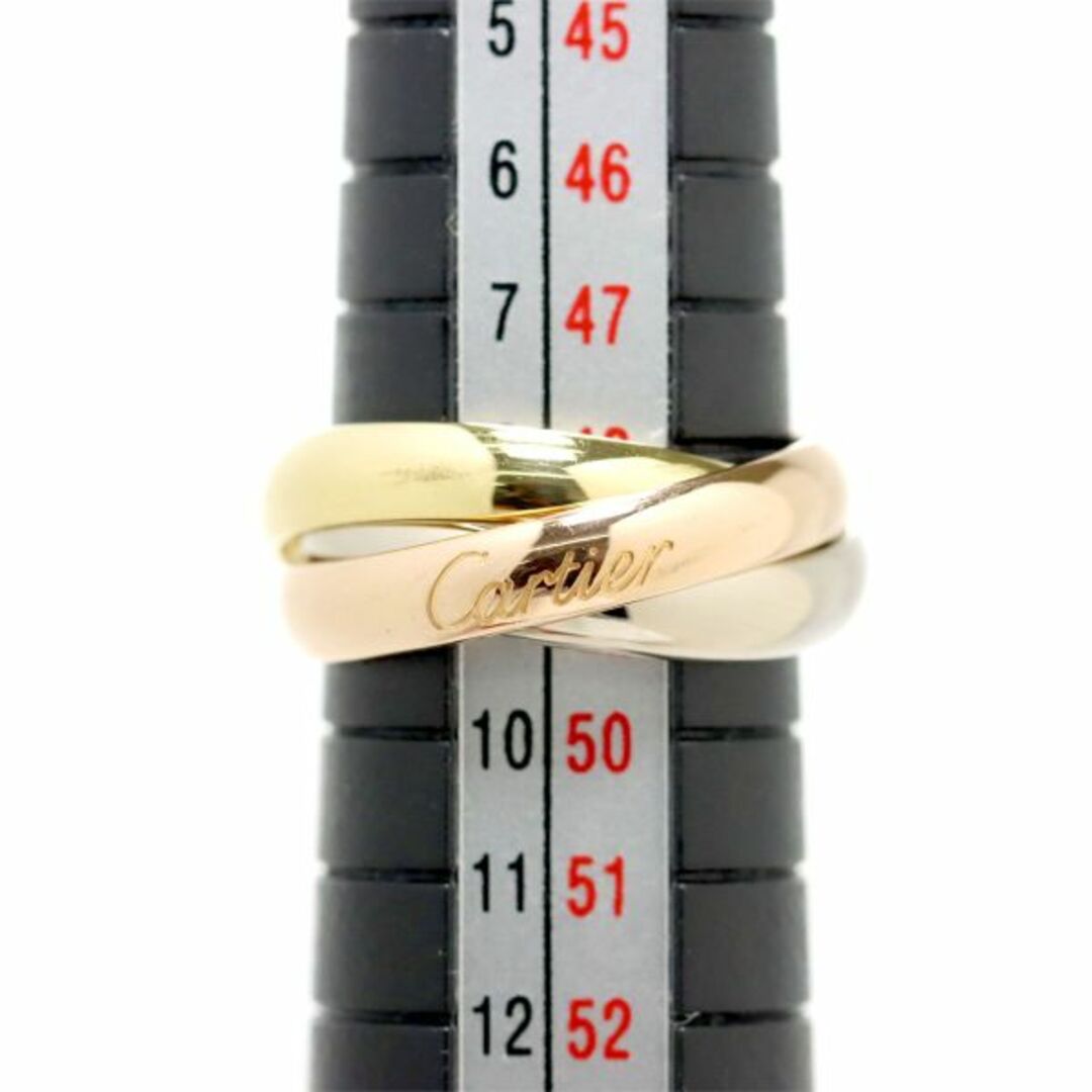 Cartier(カルティエ)のカルティエ Cartier トリニティ MM #49 リング K18 YG WG PG 3連 スリーゴールド 750 指輪【証明書付き】 VLP 90219710 レディースのアクセサリー(リング(指輪))の商品写真