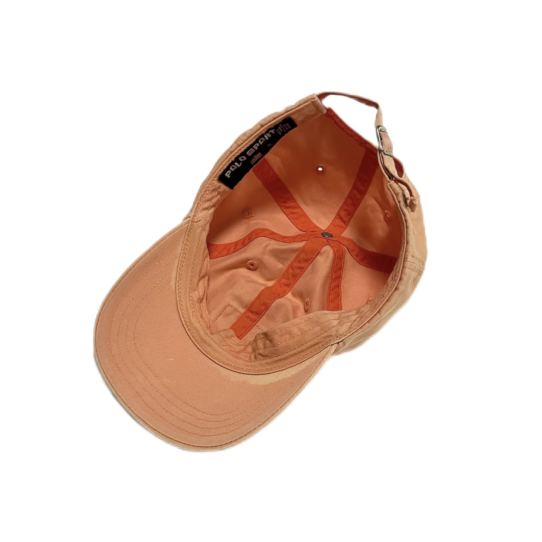 POLO RALPH LAUREN(ポロラルフローレン)のPOLO SPORT ポロスポーツ コットンキャップ オレンジ 90’s メンズの帽子(キャップ)の商品写真