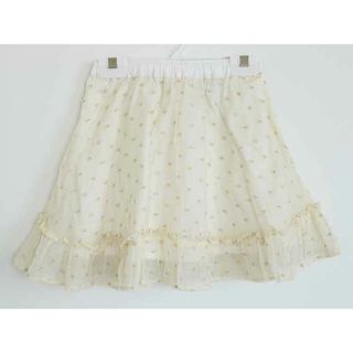 †べべ/BEBE†130cm スカート クリーム色×ゴールド【中古】子供服 キッズ kids  女の子 春夏秋 124032 bottoms(スカート)