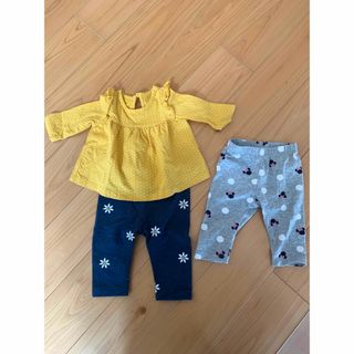 ベビーギャップ(babyGAP)のbaby GAP (0-3M) 洋服3点セット(ロンパース)