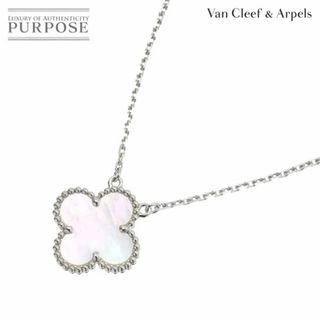 ヴァンクリーフアンドアーペル(Van Cleef & Arpels)のヴァンクリーフ & アーペル ヴィンテージ アルハンブラ シェル ネックレス 42cm K18 WG 750【証明書付き】 VLP 90221378(ネックレス)