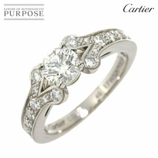 カルティエ(Cartier)のカルティエ Cartier バレリーナ ダイヤ 0.54ct H/VVS2/3EX #49 リング Pt プラチナ 指輪【鑑定書・証明書付き】VLP 90222854(リング(指輪))