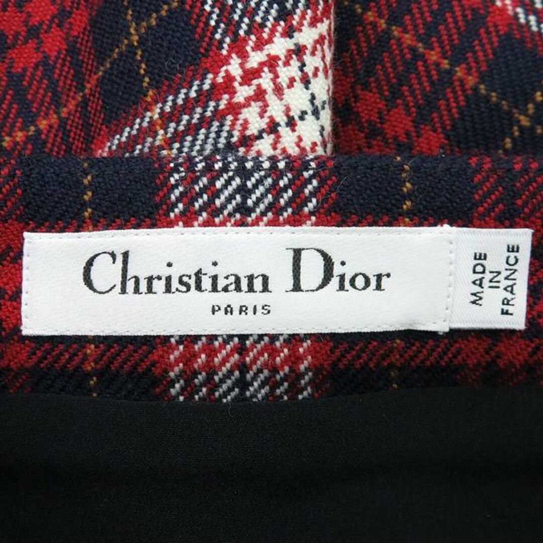 Christian Dior(クリスチャンディオール)の極美品 クリスチャン ディオール 2021秋 コレクション着用 141J46A1336 Check'n'Dior タータンチェック フレア ロング スカート 46354 レディースのスカート(ロングスカート)の商品写真