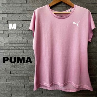 プーマ PUMA レディース メッシュ 半袖Tシャツ M ピンク トップス 速乾