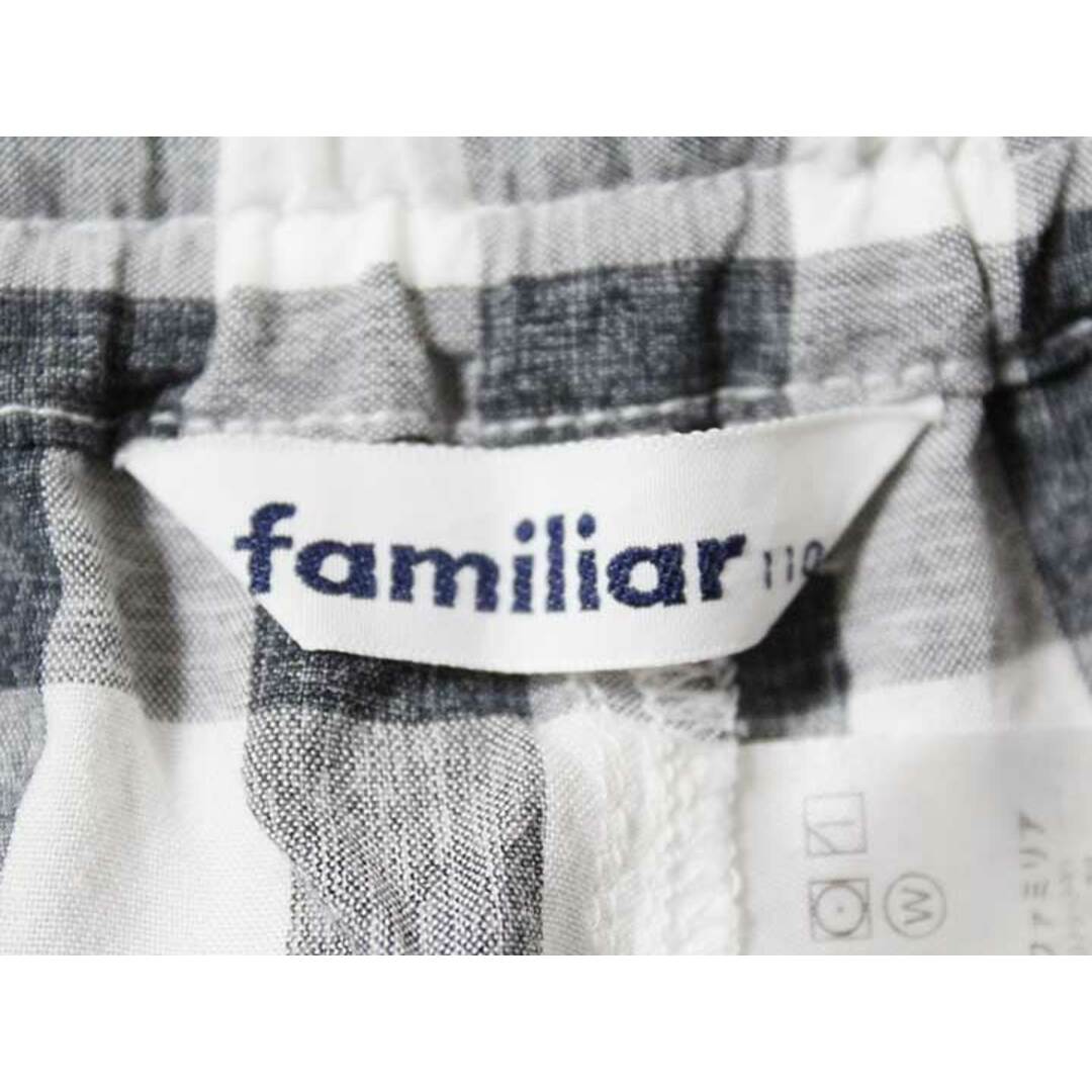 familiar(ファミリア)の《ファミリア/familiar》110cm キュロットスカート 黒×白系【中古】子供服 キッズ kids 女の子 春夏 41403232 bottoms キッズ/ベビー/マタニティのキッズ服女の子用(90cm~)(その他)の商品写真