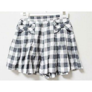 ファミリア(familiar)の《ファミリア/familiar》110cm キュロットスカート 黒×白系【中古】子供服 キッズ kids 女の子 春夏 41403232 bottoms(その他)