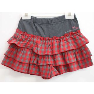 KP - 【値下げ!】◇ニットプランナー/KP◇110cm キュロット グレー×赤【中古】子供服 キッズ kids 女の子 秋冬 110132 bottoms