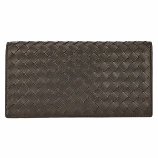 ボッテガヴェネタ(Bottega Veneta)の未使用 正規品 ボッテガヴェネタ 長財布 メンズ ブラウン レザー(長財布)