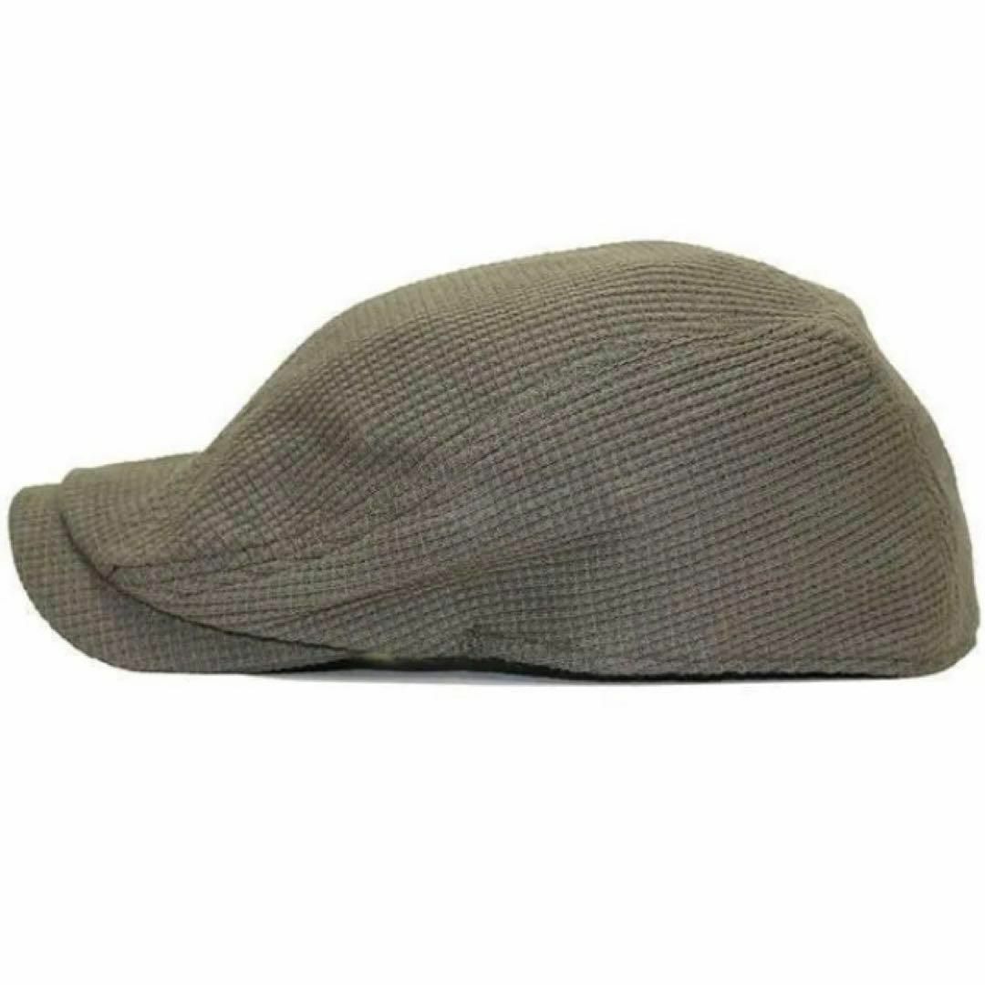 帽子 メンズ レディース ゴルフ帽子 普通サイズ ハンチング ワッフル カーキ メンズの帽子(ハンチング/ベレー帽)の商品写真