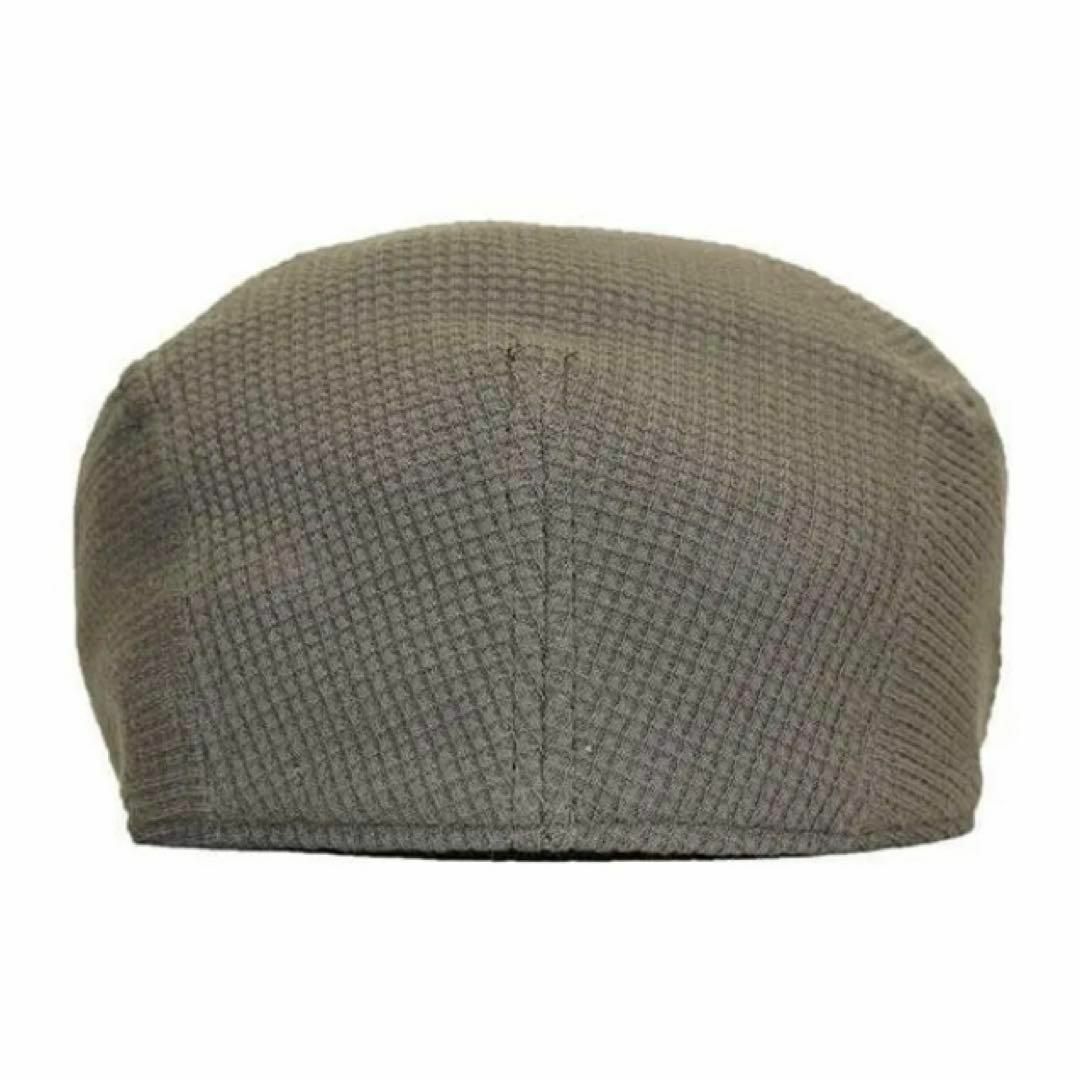 帽子 メンズ レディース ゴルフ帽子 普通サイズ ハンチング ワッフル カーキ メンズの帽子(ハンチング/ベレー帽)の商品写真
