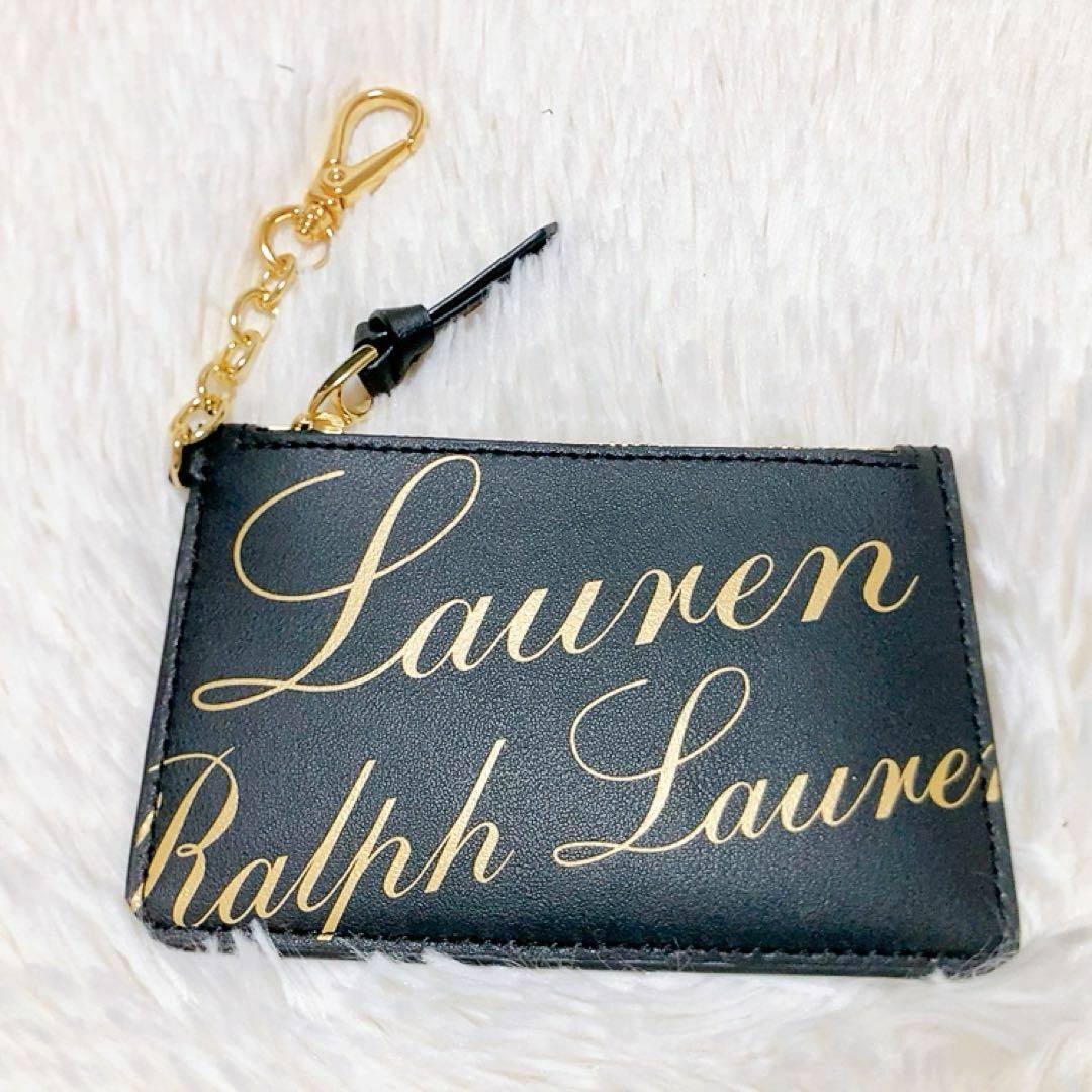 Ralph Lauren(ラルフローレン)の✨未使用✨ラルフローレン フラグメントケース　カードケース　スクリプト　金ロゴ レディースのファッション小物(名刺入れ/定期入れ)の商品写真