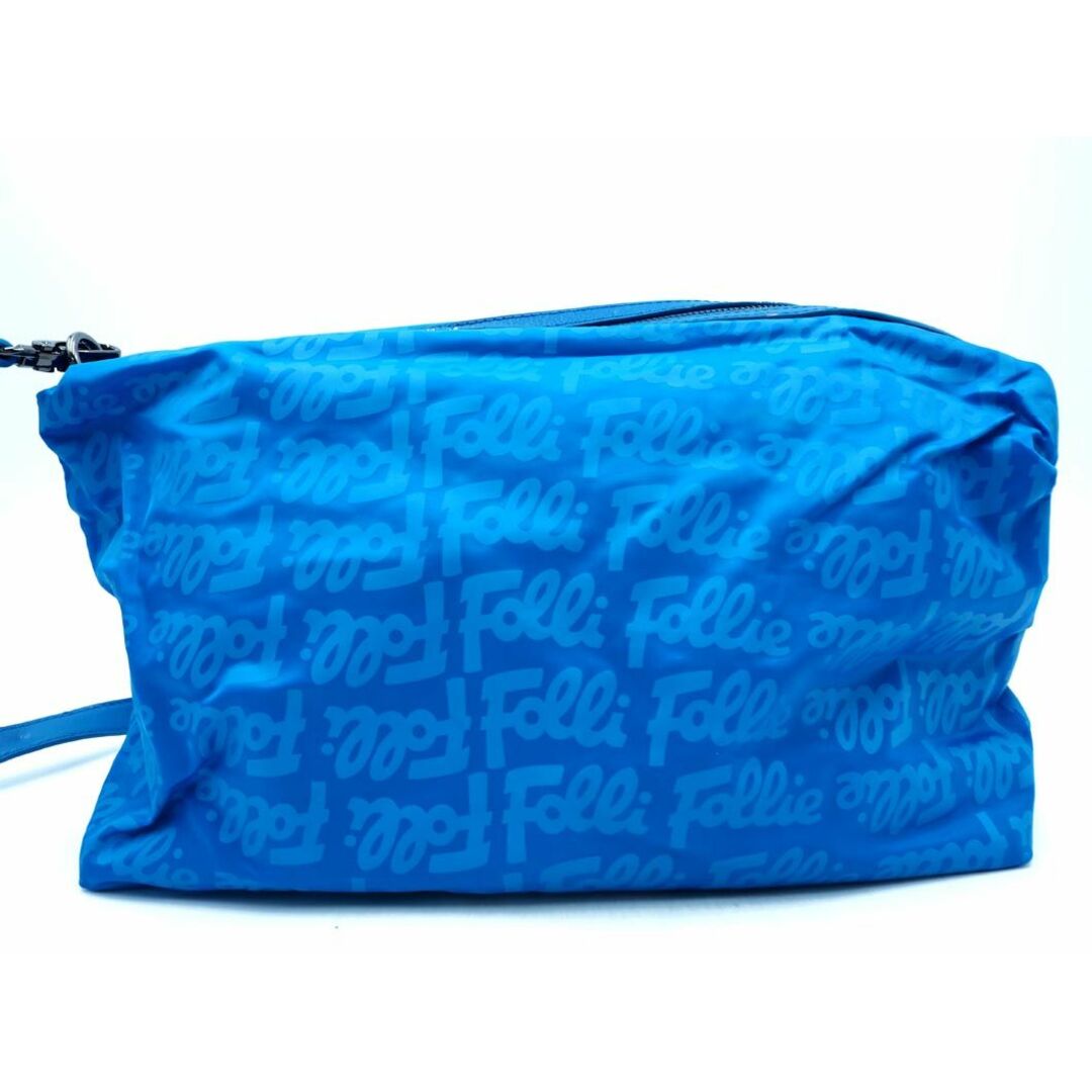 Folli Follie(フォリフォリ)のFolli Follie フォリフォリ 総柄 ショルダー バッグ 青 ■■ レディース レディースのバッグ(ショルダーバッグ)の商品写真