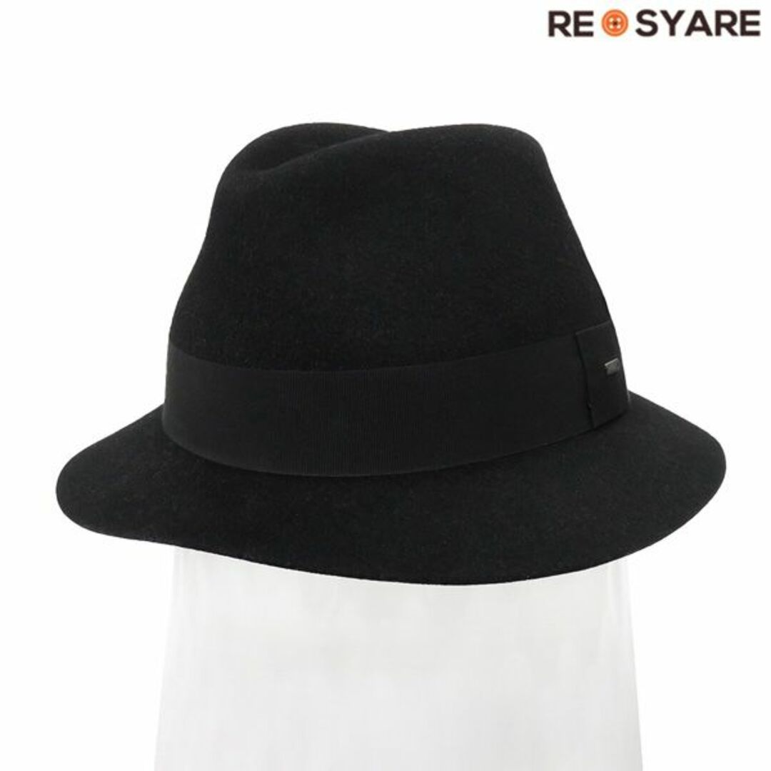 Saint Laurent(サンローラン)の美品 サンローランパリ 634242 CHAPEAU LIAM ロゴプレート シャポー フェルト フェドラ 中折れ ハット 帽子 46240 メンズの帽子(ハット)の商品写真