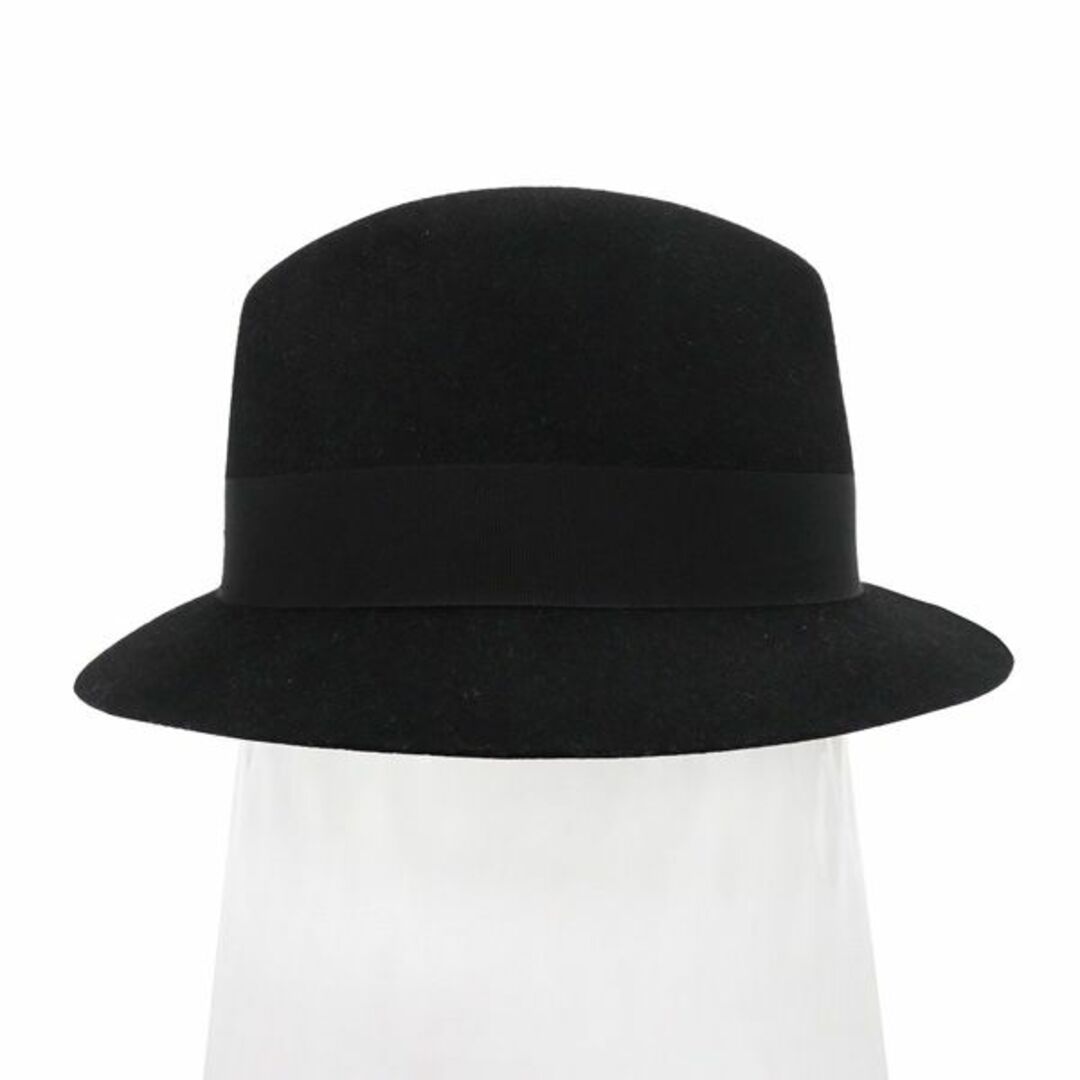 Saint Laurent(サンローラン)の美品 サンローランパリ 634242 CHAPEAU LIAM ロゴプレート シャポー フェルト フェドラ 中折れ ハット 帽子 46240 メンズの帽子(ハット)の商品写真