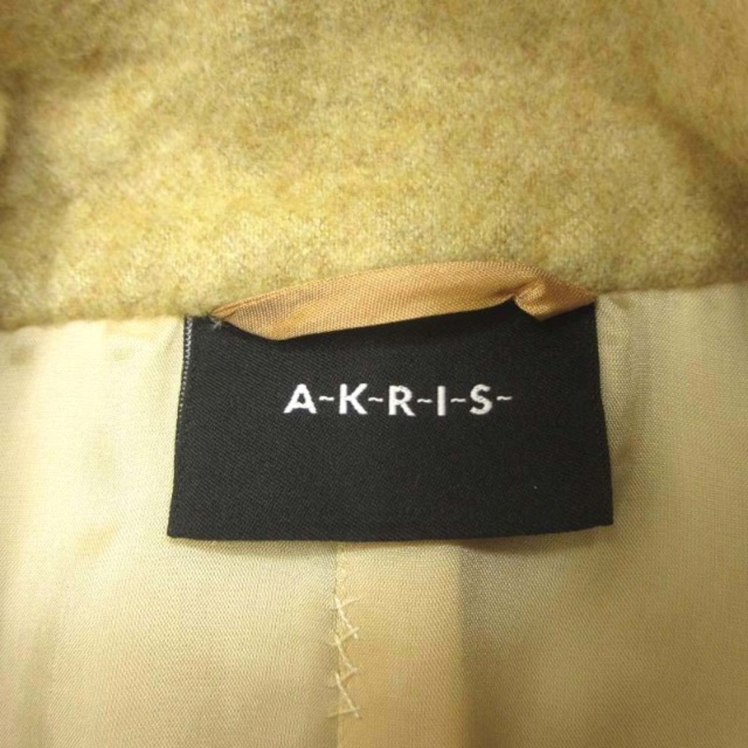 AKRIS(アクリス)のアクリス ジャケット カシミヤ100％ フロントスナップボタン 背抜き 黄 38 レディースのジャケット/アウター(その他)の商品写真