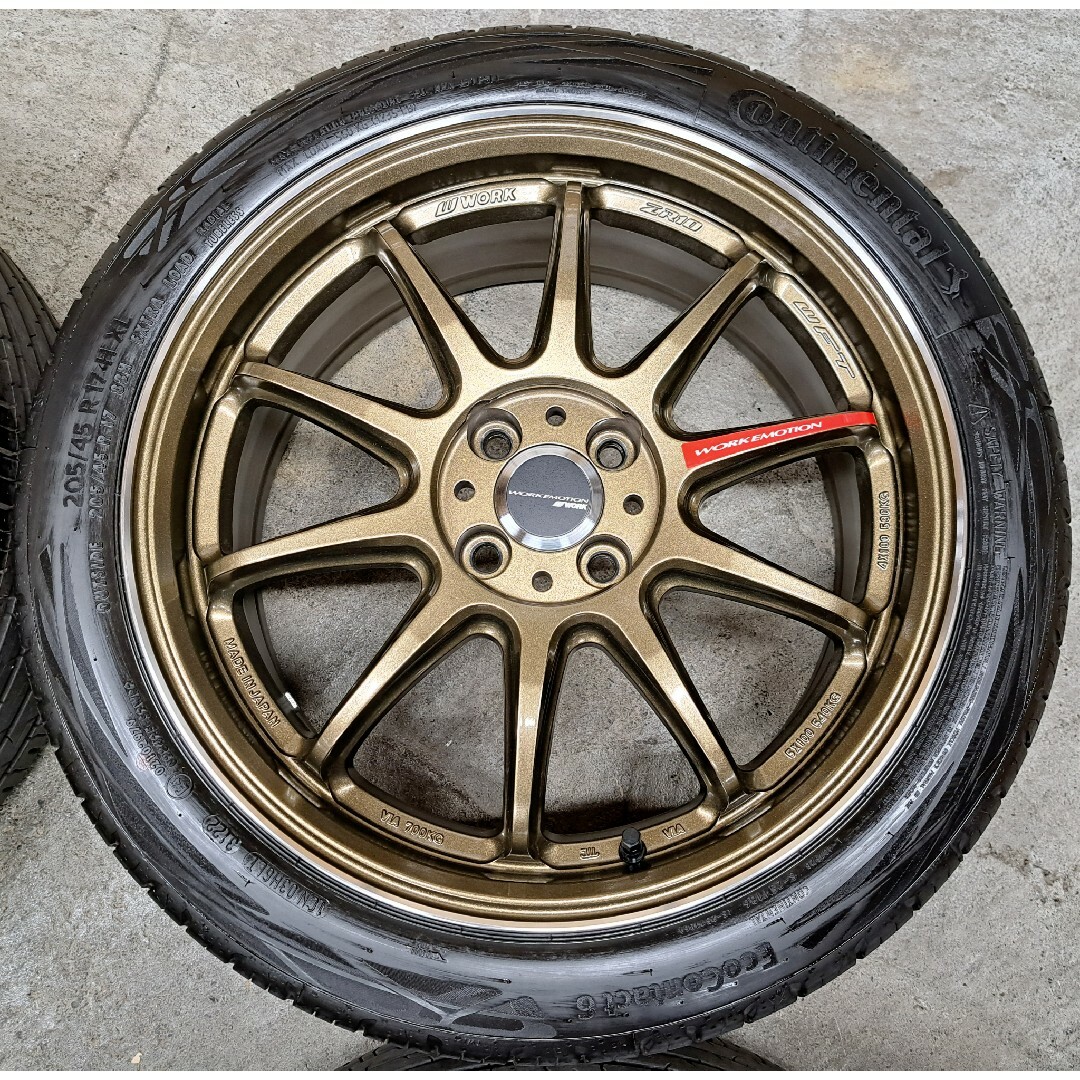 日産(ニッサン)の【新品??】ワーク ホイールタイヤ 205/45R17 日産ノートニスモ マーチ 自動車/バイクの自動車(タイヤ・ホイールセット)の商品写真