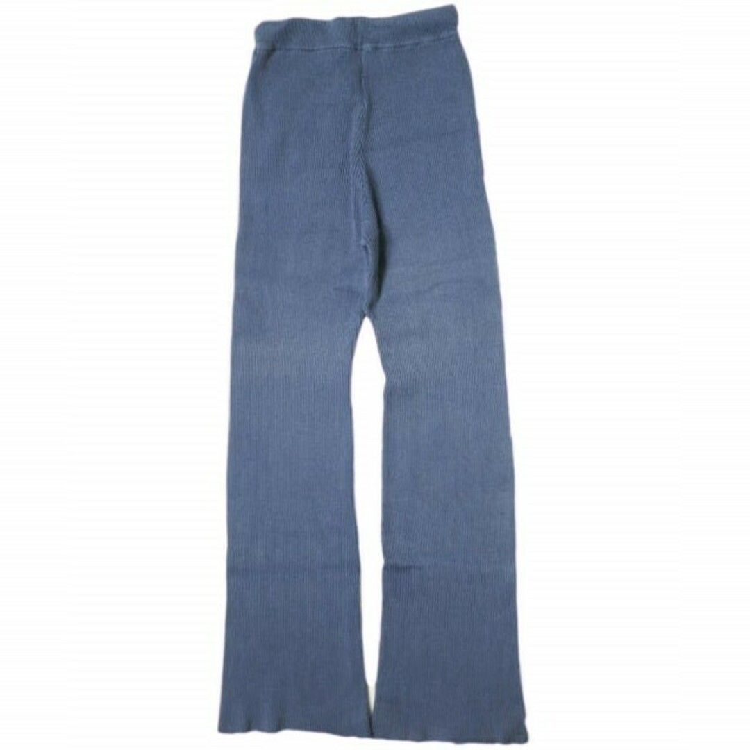 PERVERZE パーバーズ Cotton Rib Line Pants コットンリブラインパンツ 0119030503 Free ブルー カットオフ イージー フレア ボトムス【中古】【PERVERZE】 レディースのパンツ(カジュアルパンツ)の商品写真