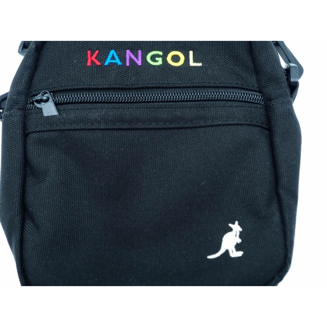 KANGOL(カンゴール)のKANGOL カンゴール ロゴ 刺繍 ショルダー バッグ 黒 ■■ レディース レディースのバッグ(ショルダーバッグ)の商品写真