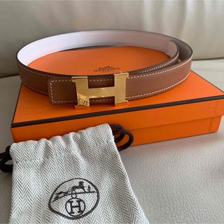 エルメス(Hermes)のHERMES エルメス　ミニコンスタンスリバーシブルベルト70ゴールド　超美品(ベルト)