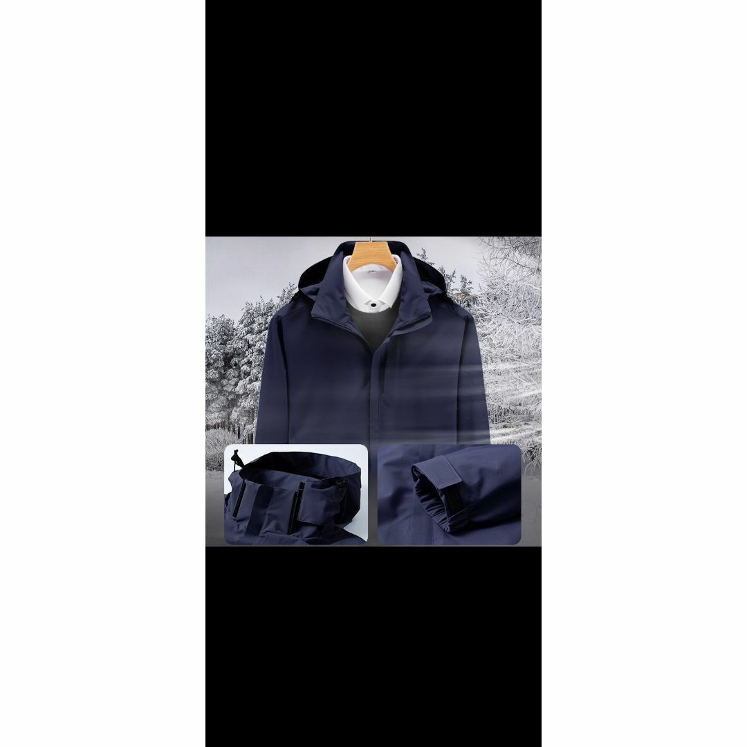 アウトドア ジャケット メンズ マウンテンパーカー 登山 撥水 防風 グレー L メンズのジャケット/アウター(マウンテンパーカー)の商品写真