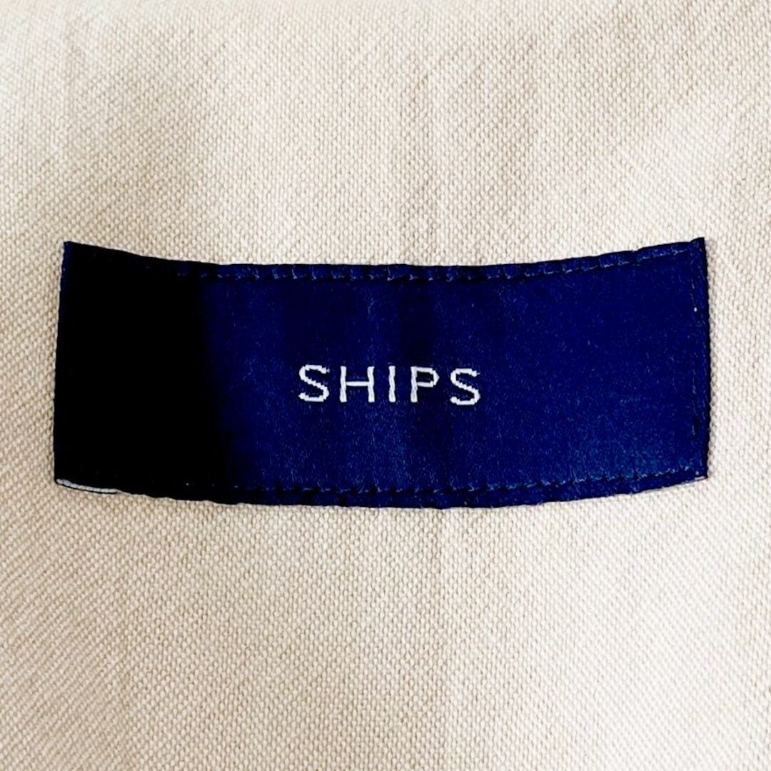 SHIPS(シップス)の美品　　SHIPS　　シップス　　ピンクベージュ　　ウォッシャブルコットン羽織 レディースのジャケット/アウター(スプリングコート)の商品写真