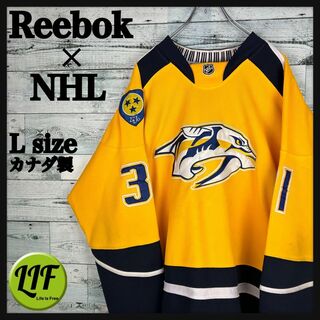 リーボック(Reebok)のリーボック NHL カナダ製 刺繍チームロゴ プレデターズ ホッケーシャツ L(シャツ)