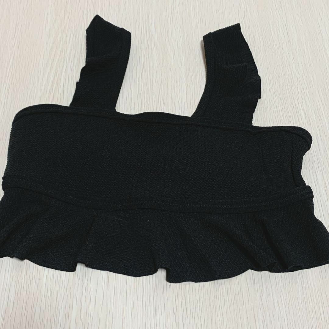 XL ブラック 黒 レディース 体型カバー 水着 セパレート フリル 海 プール レディースの水着/浴衣(水着)の商品写真