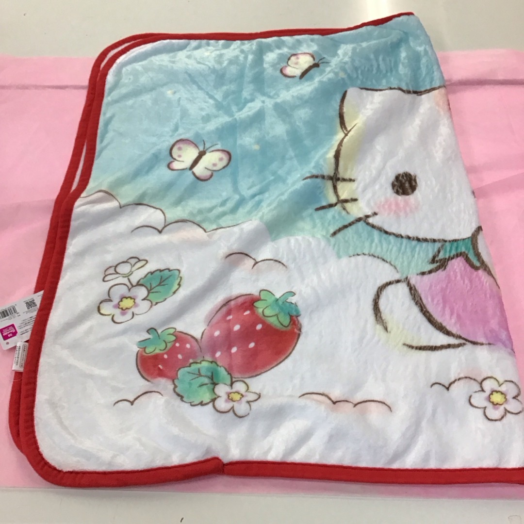 ハローキティ(ハローキティ)のHelloKittyブランケット＆ヘアゴム　　RT0342 インテリア/住まい/日用品の寝具(毛布)の商品写真