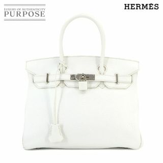 エルメス(Hermes)の新品同様 エルメス HERMES バーキン30 ハンド バッグ トリヨンクレマンス ホワイト □K刻印 シルバー 金具 VLP 90226518(ハンドバッグ)