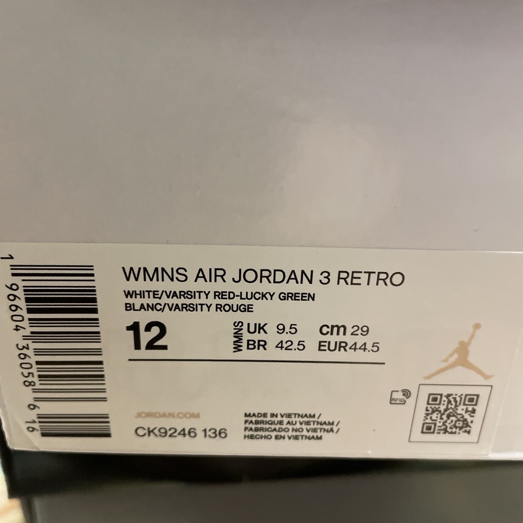 Jordan Brand（NIKE）(ジョーダン)のWMNSエアジョーダンⅢレトロ’ラッキーグリーン’size US12新品タグ付き メンズの靴/シューズ(スニーカー)の商品写真