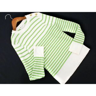 ロペピクニック(Rope' Picnic)のロペピクニック ボーダー ニット セーター size38/白ｘ緑 ■◇ レディース(ニット/セーター)