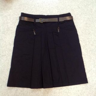 ザラ(ZARA)のZARA BASIC♡ベルト付きスカート(ひざ丈スカート)