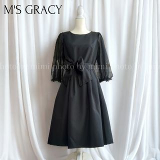 エムズグレイシー(M'S GRACY)のM'S GRACY*シアースリーブワンピース(ひざ丈ワンピース)