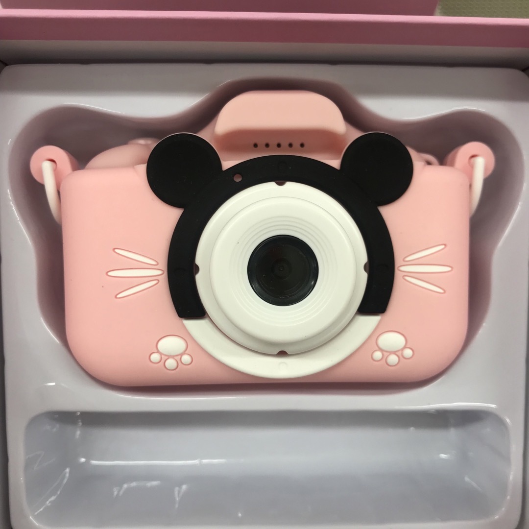 子供用カメラ キッズカメラ トイカメラ デジカメ ピンク  L308E スマホ/家電/カメラのカメラ(コンパクトデジタルカメラ)の商品写真