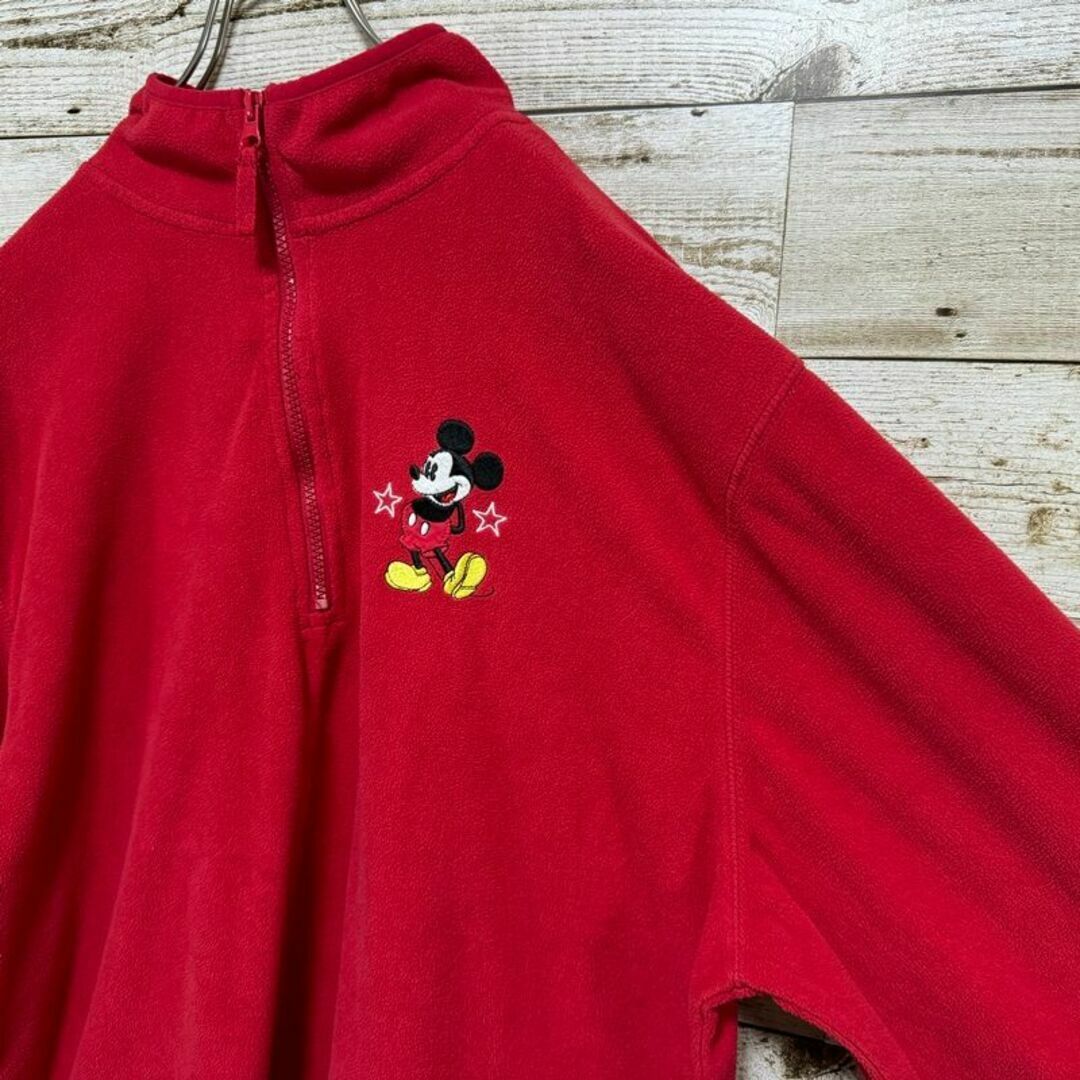 Disney(ディズニー)の【376】ディズニーハーフジップフリースジャケットプルオーバー刺繍入り メンズのジャケット/アウター(ブルゾン)の商品写真