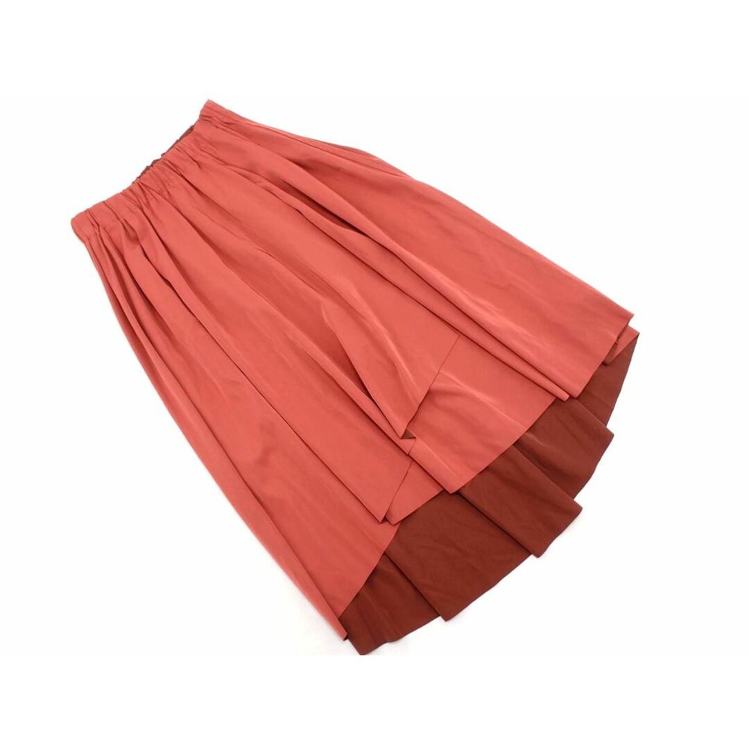 Andemiu(アンデミュウ)のAndemiu アンデミュウ リバーシブル ラップ フレア スカート sizeF/赤 ■■ レディース レディースのスカート(ロングスカート)の商品写真