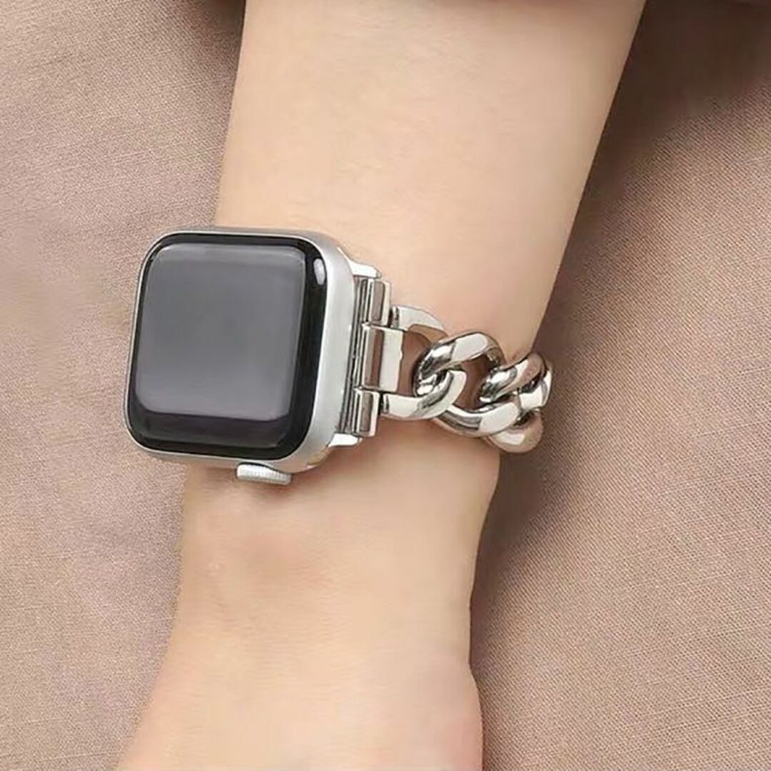 Apple Watch アップル ウォッチ チェーン ブレスレット バンド スマホ/家電/カメラのスマホアクセサリー(モバイルケース/カバー)の商品写真