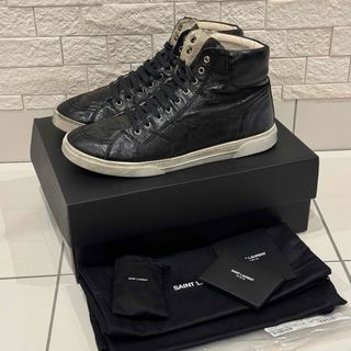 サンローラン(Saint Laurent)の美品 サンローランパリ ハイカット スニーカー 靴 30cm 45(スニーカー)