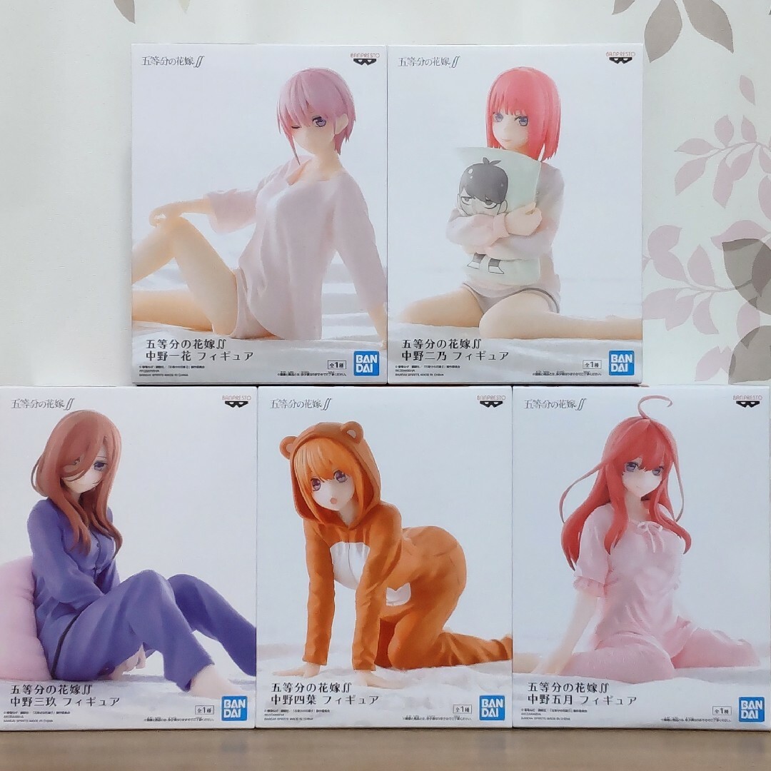 BANPRESTO(バンプレスト)の五等分の花嫁∬ 中野一花＆二乃＆三玖＆四葉＆五月 フィギュア 全5種セット エンタメ/ホビーのフィギュア(アニメ/ゲーム)の商品写真