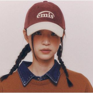 emis エミス CORDUROY TWO-TONE BALL CAP-WINE(キャップ)