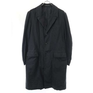 ヨウジヤマモト(Yohji Yamamoto)のYohji Yamamoto POUR HOMME ヨウジヤマモト プールオム 15AW コットンドクターコート ブラック 2 HY-J37-028(ステンカラーコート)