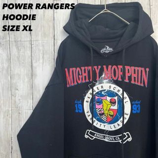 アメリカ古着　POWER RANGERSパワーレンジャープリントスエットパーカー(パーカー)