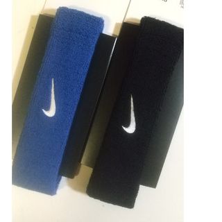 ナイキ(NIKE)のNIKE ヘアバンド ヘッドバンド  黒青セット  NIKEFC(バンダナ/スカーフ)