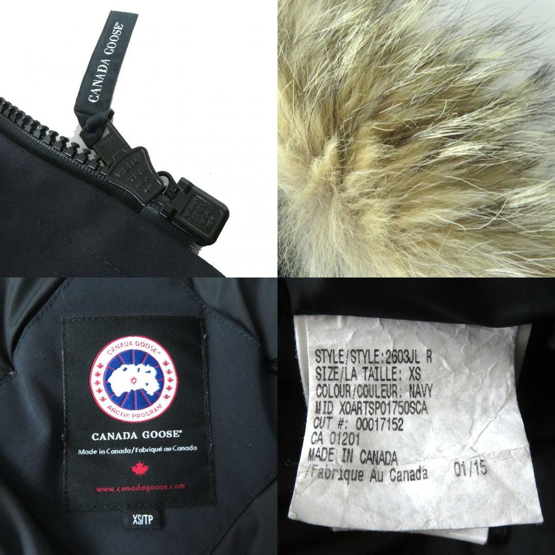 CANADA GOOSE(カナダグース)の人気 CANADA GOOSE カナダグース 2603JL BRONTE PARKA ブロンテパーカ ファー・フード付き ダウンコート ネイビー XS 日本サイズ約S カナダ製 正規品 レディース レディースのジャケット/アウター(ダウンコート)の商品写真