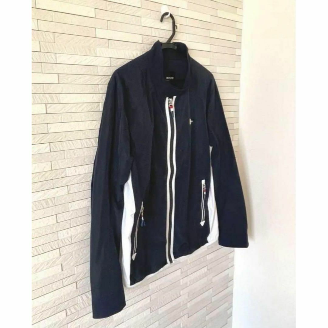 EXR ナイロンジャケット スポーティー 韓国ファッションブランド メンズ 紺色 メンズのジャケット/アウター(ナイロンジャケット)の商品写真