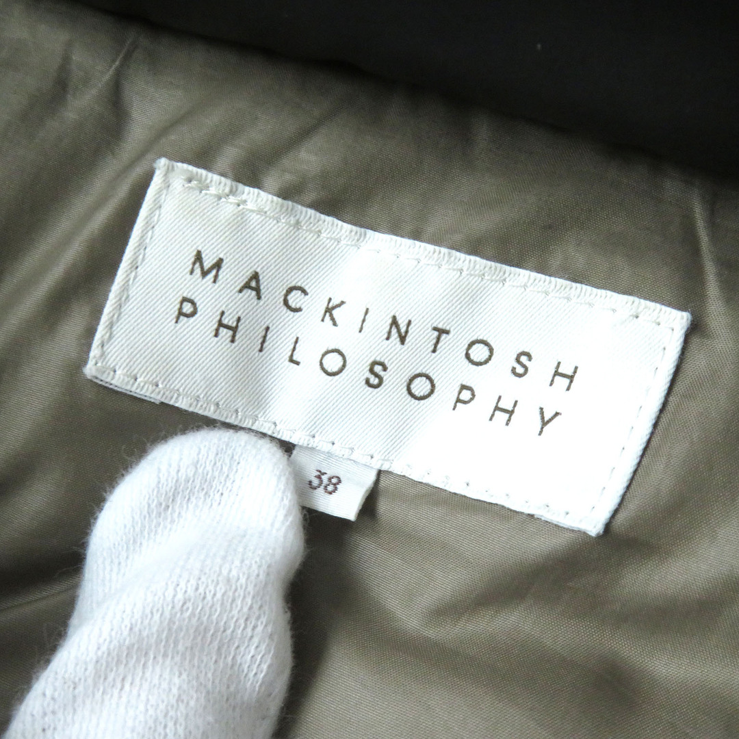 MACKINTOSH PHILOSOPHY(マッキントッシュフィロソフィー)の良品 MACKINTOSH PHILOSOPHY マッキントッシュフィロソフィー ファー・フード付き ブルゾン ダウンジャケット ブラック系 38 正規品 レディース レディースのジャケット/アウター(ダウンジャケット)の商品写真