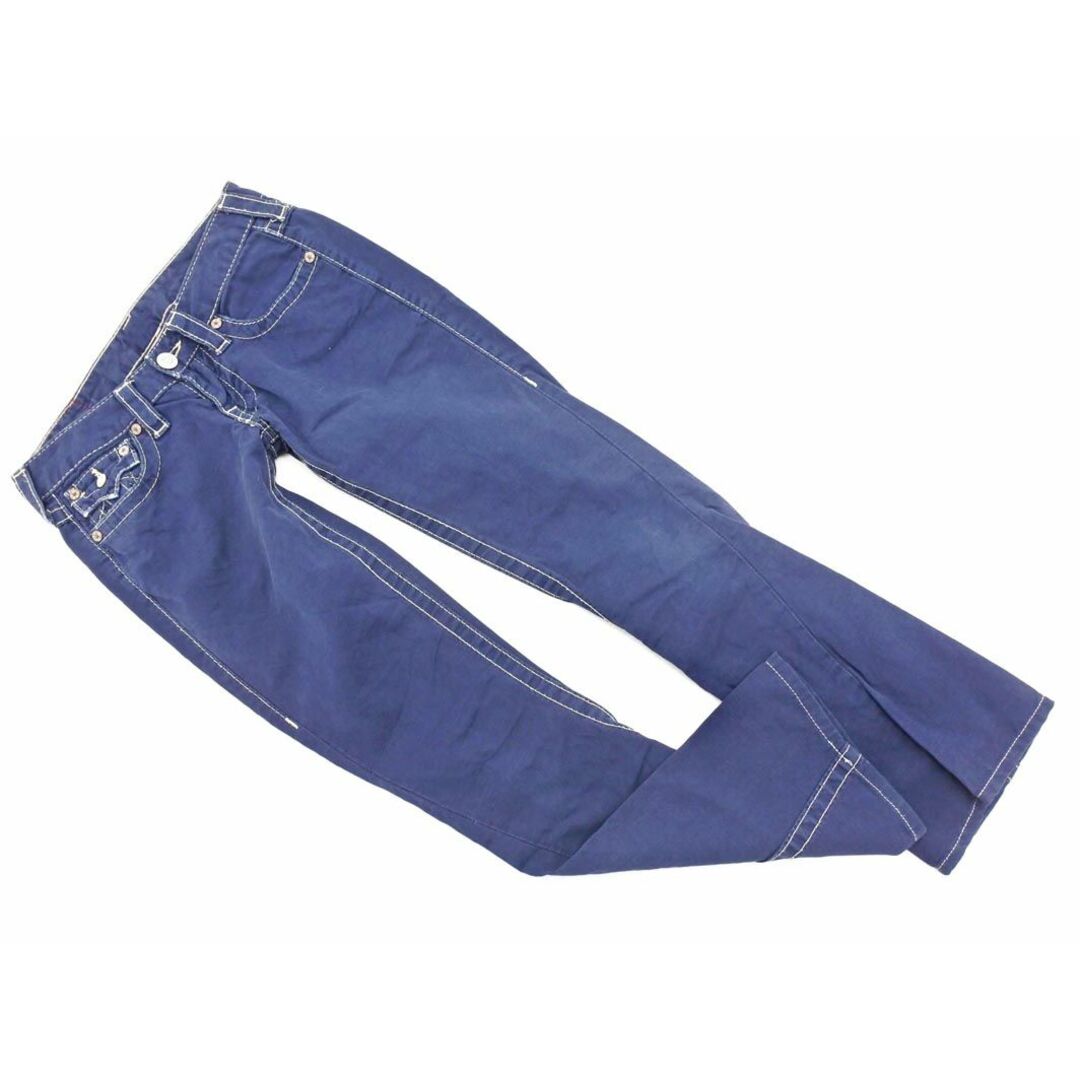 True Religion(トゥルーレリジョン)のTRUE RELIGION トゥルーレリジョン 綿麻 ステッチ ローライズ ブーツカット パンツ size24/紺 ■◇ レディース レディースのパンツ(その他)の商品写真