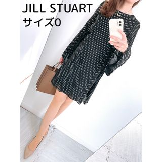 ジルスチュアート(JILLSTUART)の【断捨離中！！様 専用✨】❤️ジルスチュアート✨サイズ0✨ドット柄ワンピース(ひざ丈ワンピース)