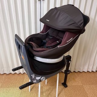 コンビ(combi)のクリーニング済　☆綺麗☆　コンビ　新生児OK　ネルーム　ISOFIX　ブラウン(自動車用チャイルドシート本体)